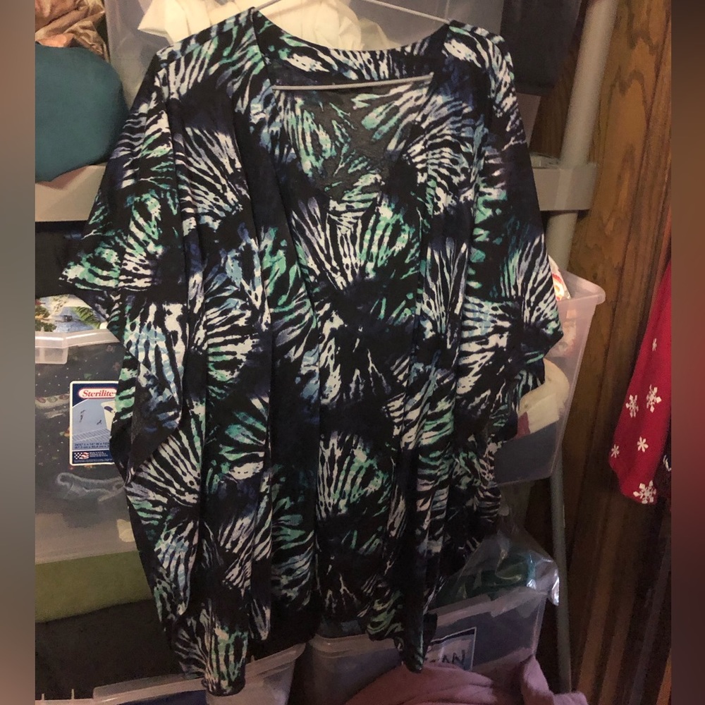 Bleu Tie Dye Poncho-  643 $25 or $20 w/offer